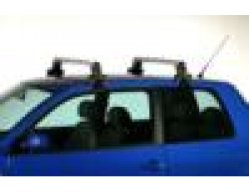 Roof bar set, silver, anodised